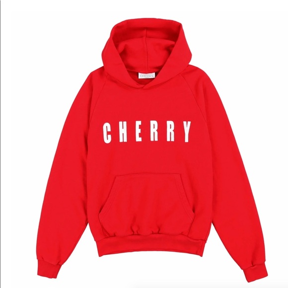 cherry la Tops - Cherry la red hoodie sweatshirt